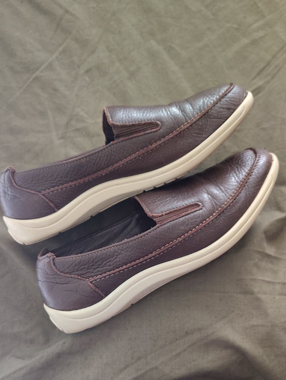 SAS Mens Weekender Slip On Loafer Shoes Brown Leather Upper Size 8